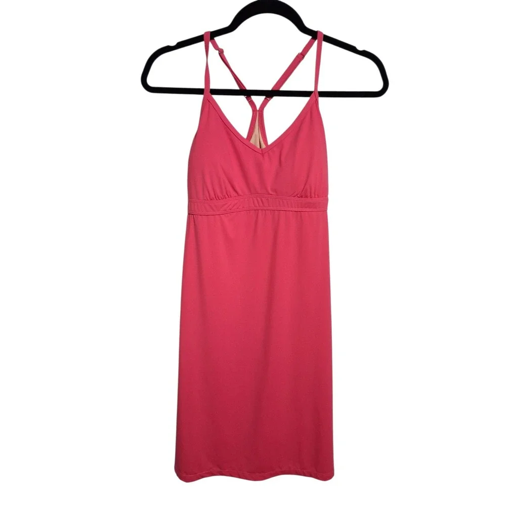 Athleta Shorebreak Swim Halter Dress Women sz Small Built In Bra Summer Resort